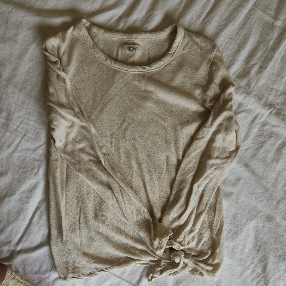 Madewell Cream Long Sleeve Tee